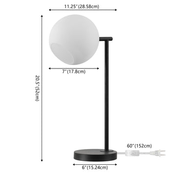 Charles 20.5" Metal/Marble LED Table Lamp - JONATHAN Y